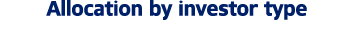 Allocation by investor type 