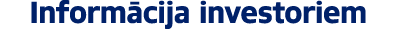 Inform cija investoriem 